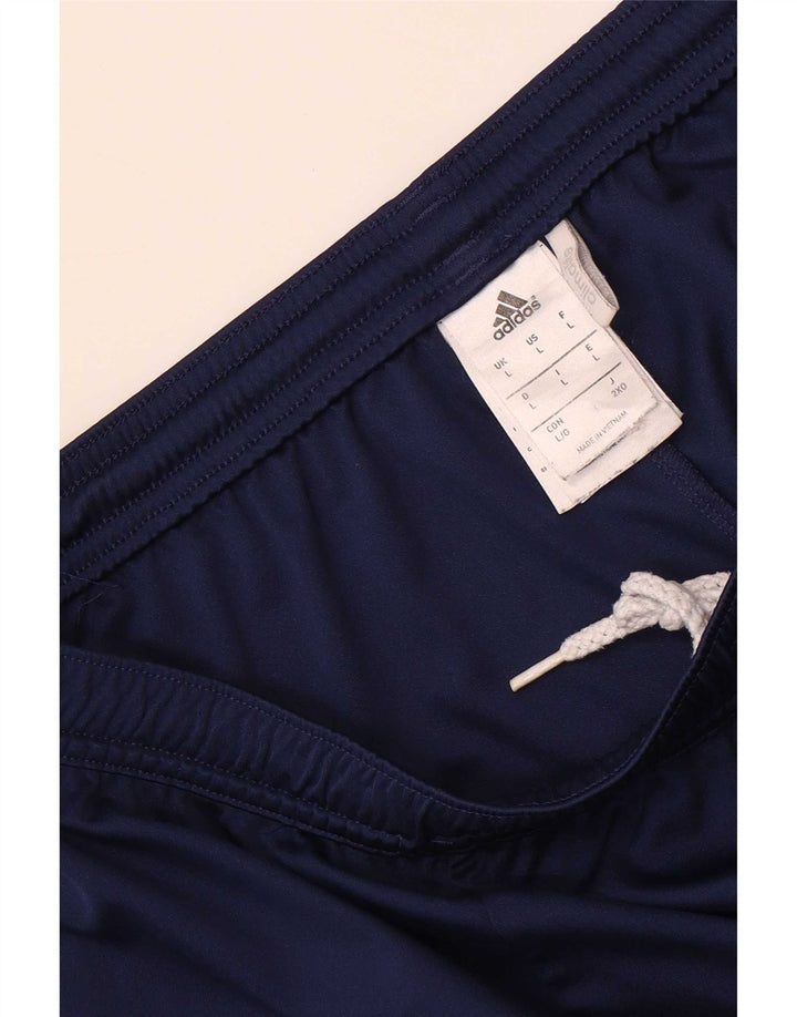 Pantaloni scurți sport pentru bărbați Adidas Climalite, mari, albastru, poliester color bloc