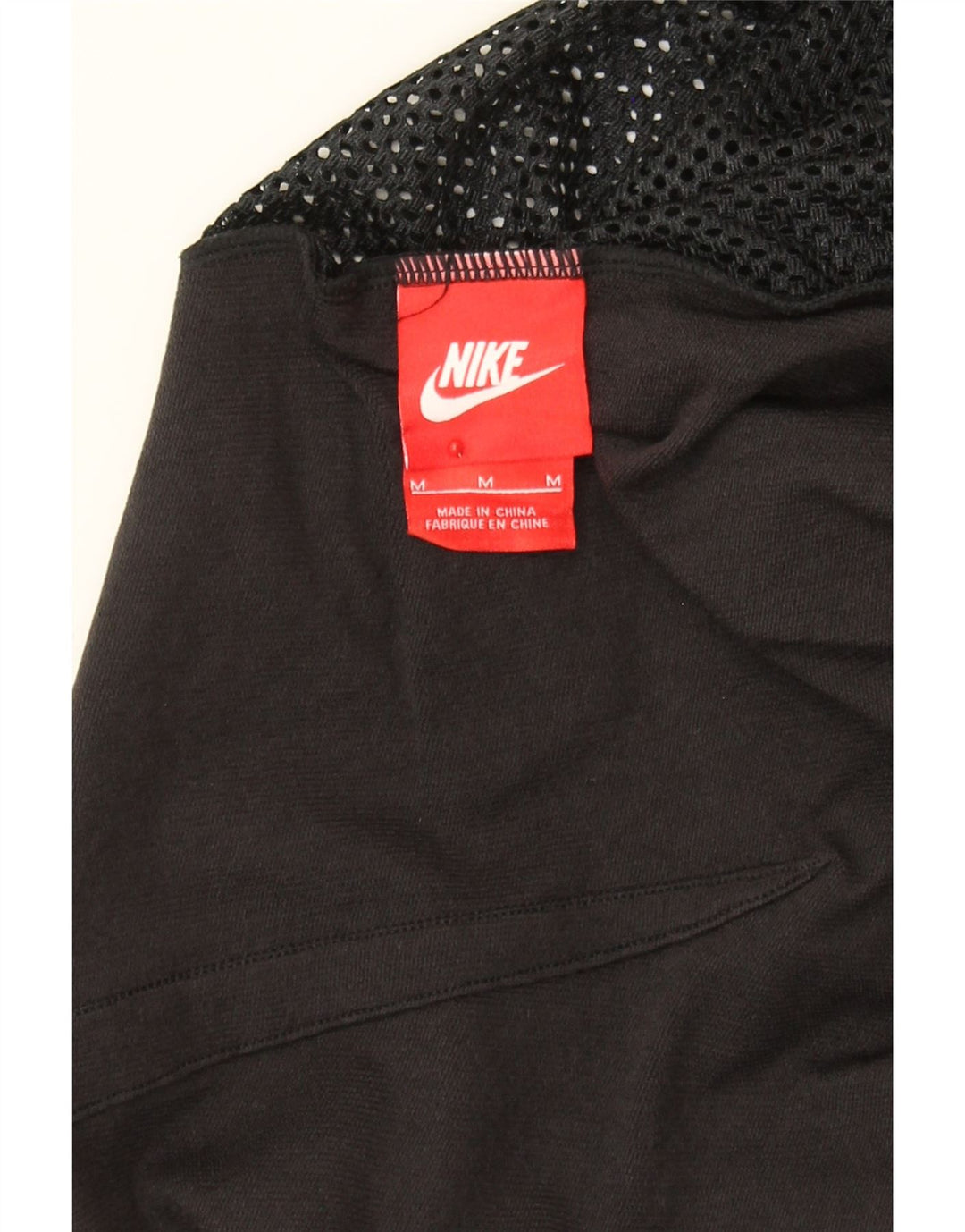 NIKE Womens See Through Crop Top Long Sleeve UK 14 Medium Black Vintage Nike and Second-Hand Nike from Messina Hembry 