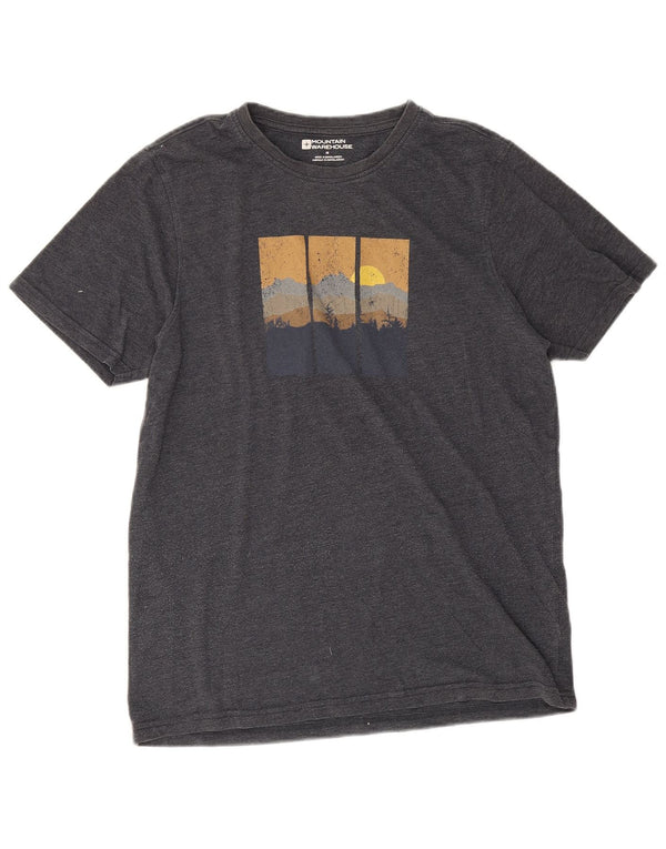 Tricou grafic pentru bărbați Mountain Warehouse Top Medium Negru Bumbac