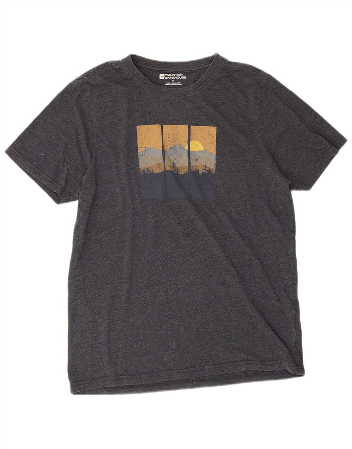 Tricou grafic pentru bărbați Mountain Warehouse Top Medium Negru Bumbac