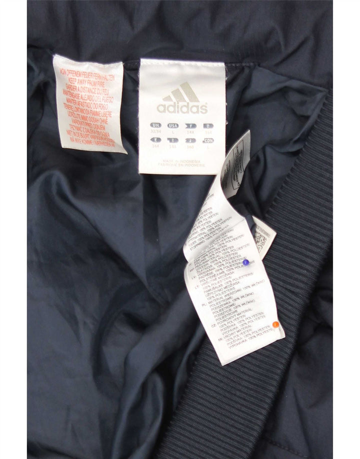 Jachetă căptușită pentru băieți Adidas 13-14 ani, albastru bleumarin, poliester color bloc