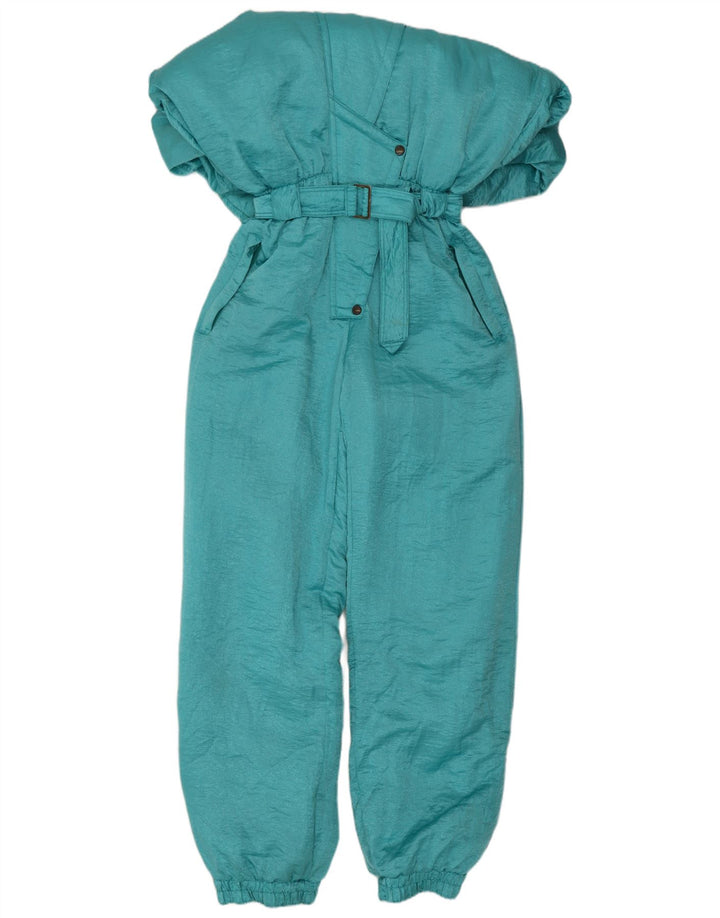 Salopetă de schi Vintage pentru femei IT 44 Medium Turcoaz Poliamidă Retro