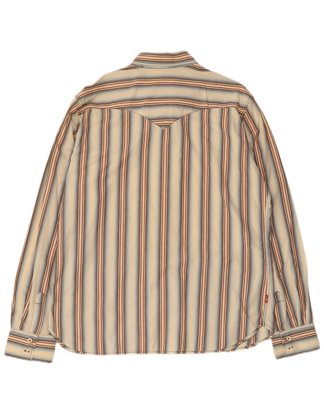 Cămașă pentru bărbați Levi's, bumbac cu dungi mari, bej