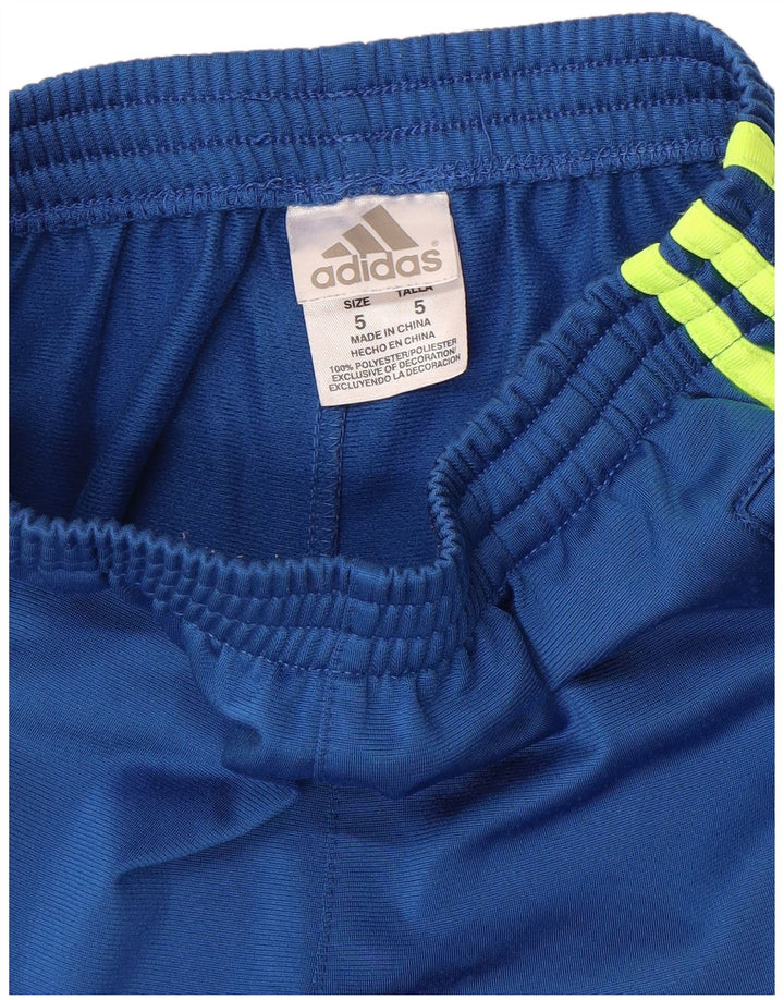 Pantaloni de trening Adidas baieti 4-5 ani poliester albastru