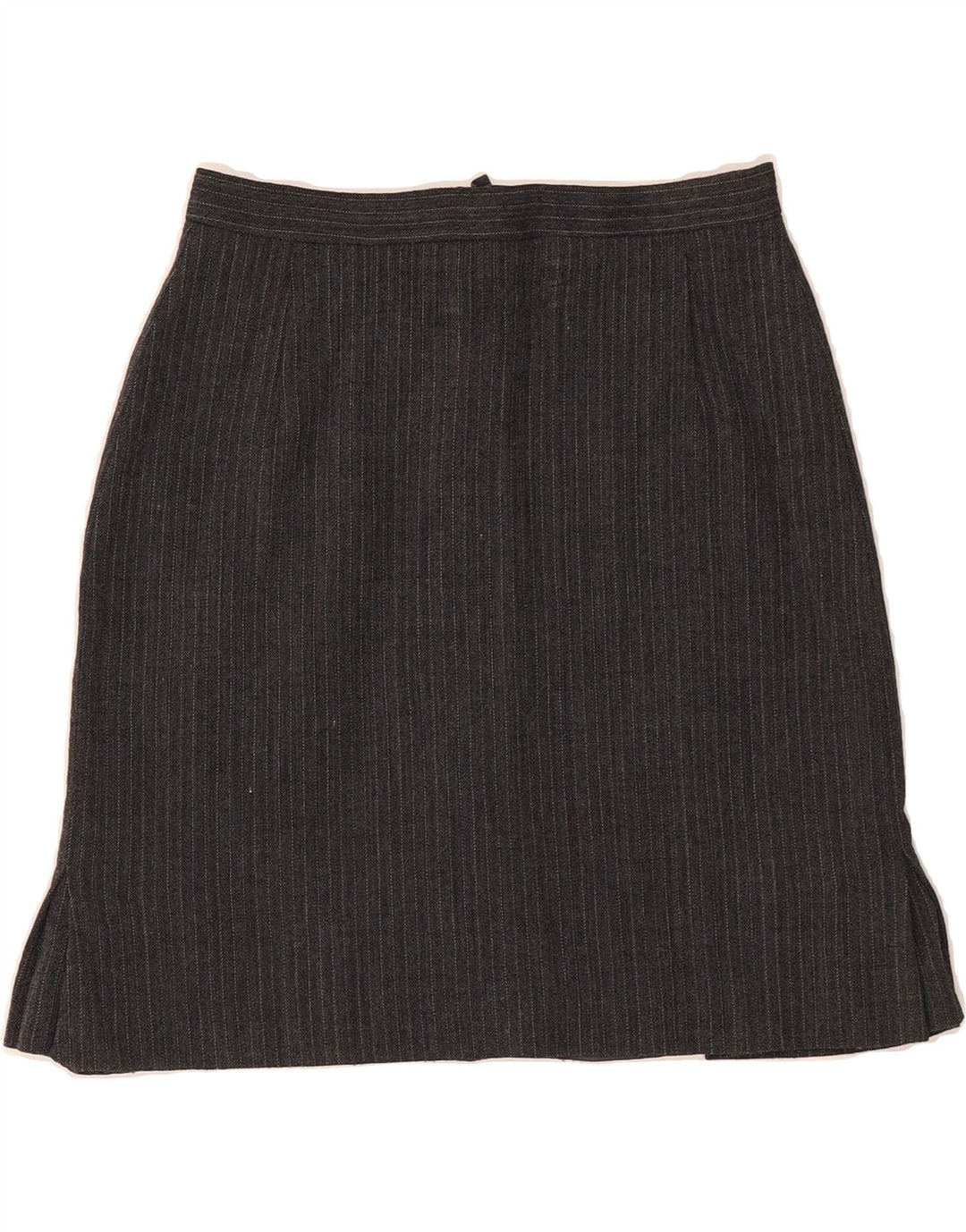 SPORTMAX Womens A-Line Skirt UK 12 Medium W26 Grey Striped Wool Vintage Sportmax and Second-Hand Sportmax from Messina Hembry 
