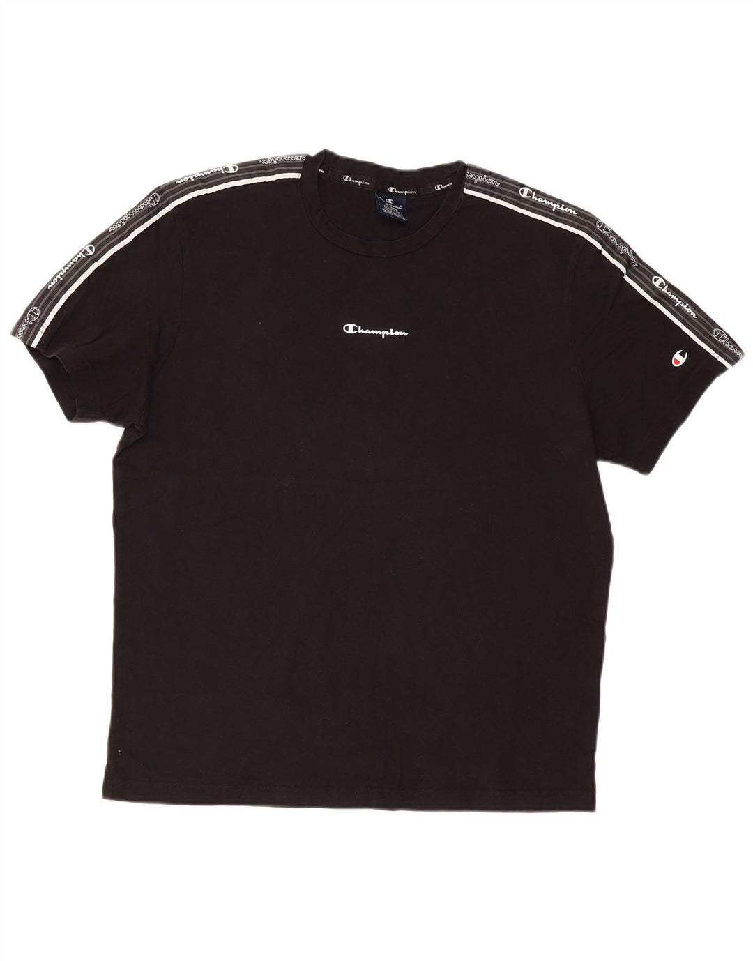 Tricou grafic pentru bărbați CHAMPION Top mare din bumbac negru