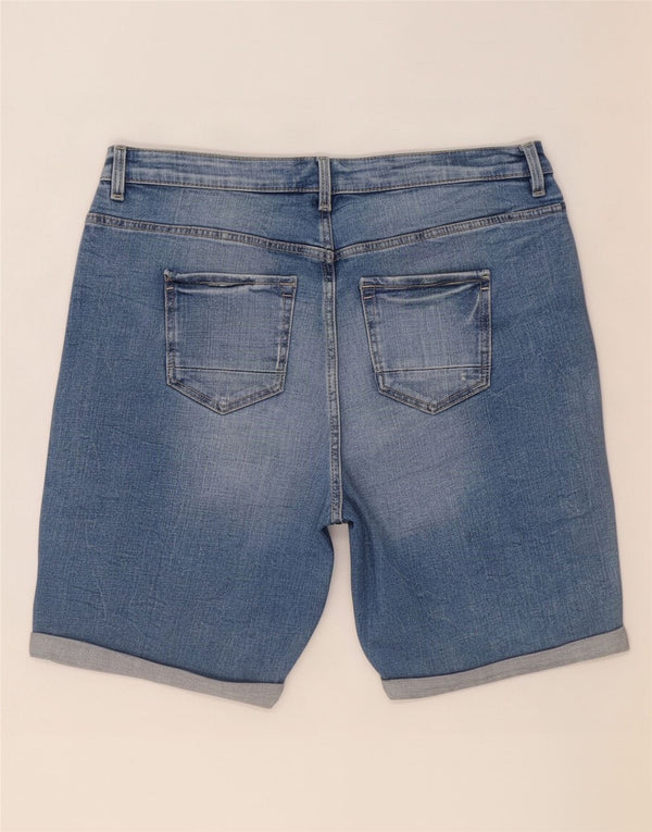 Pantaloni scurți din denim pentru bărbați Marks & Spencer UK 14 Medium W32 Bumbac albastru
