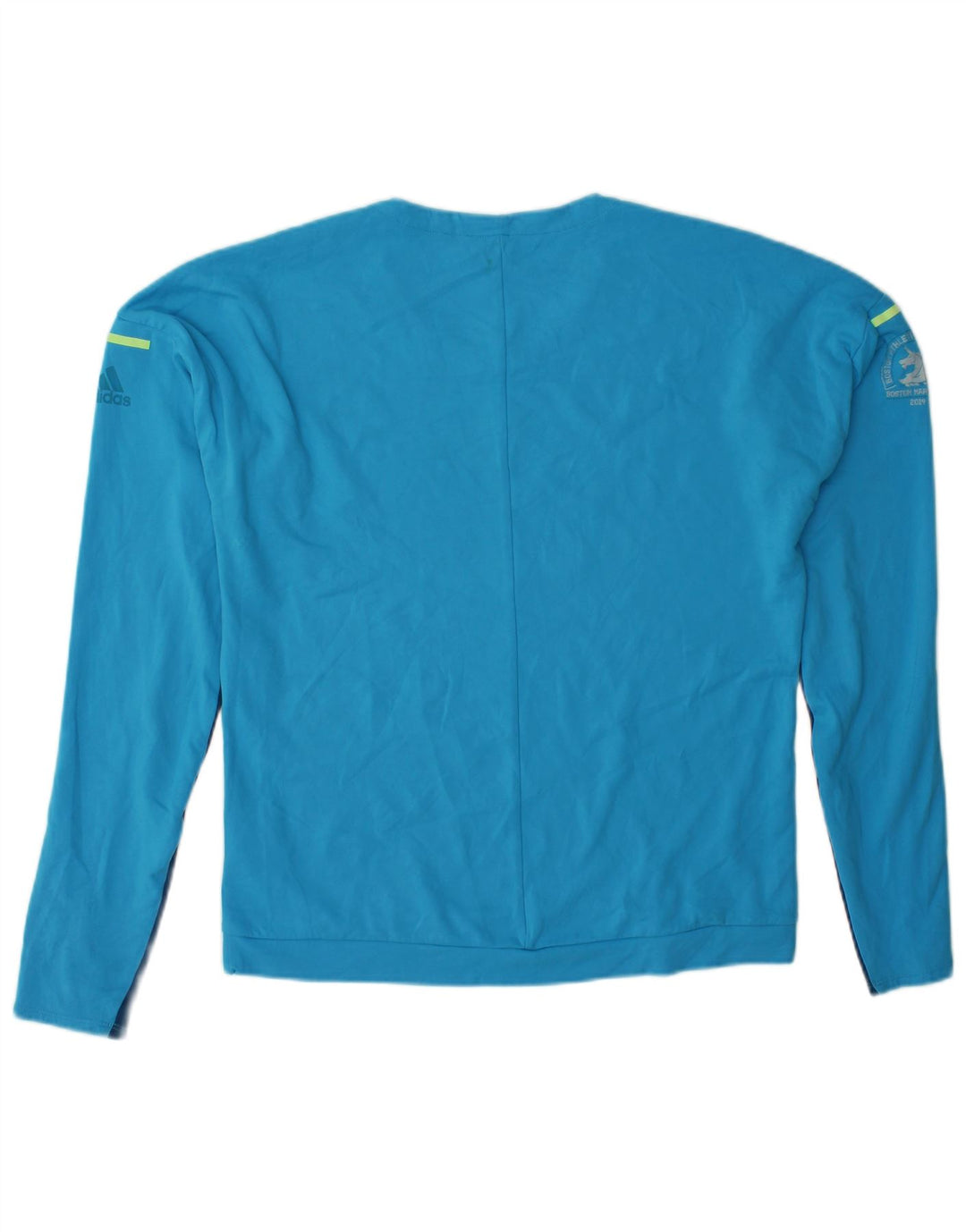 ADIDAS Climalite Top cu mânecă lungă pentru femei UK 12/14 Medium Blue Colorblock