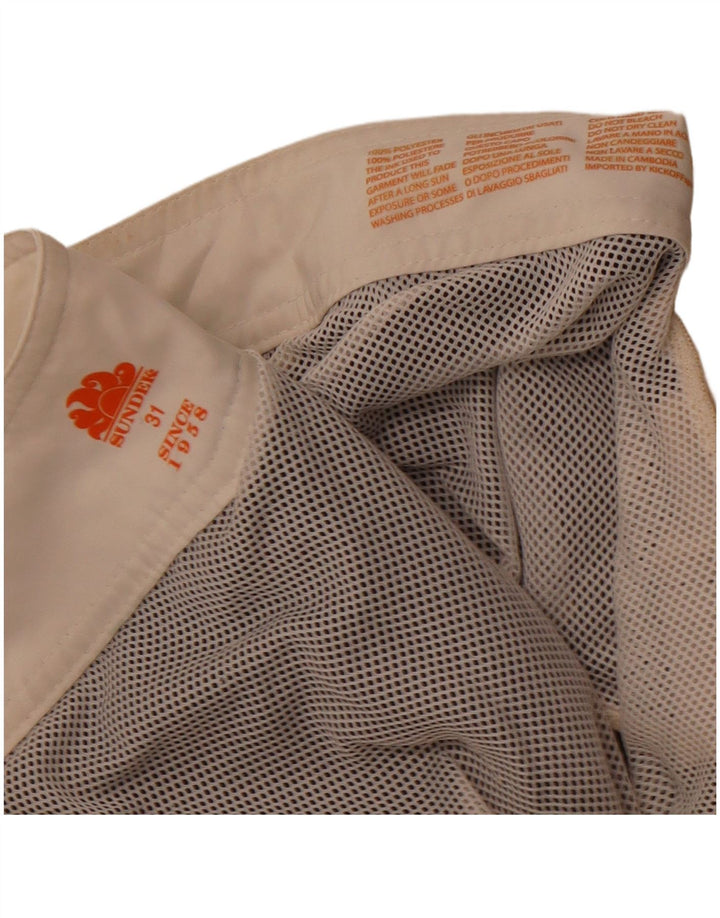 Sundek Pantaloni scurți de înot grafic pentru bărbați, maro mediu, poliester floral