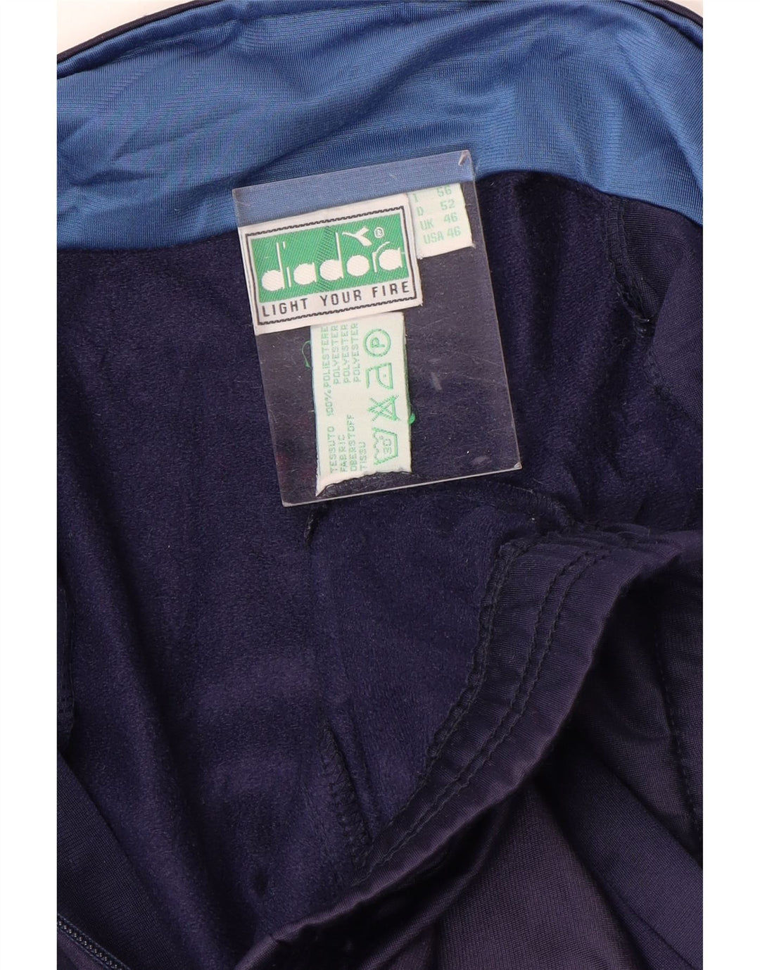 Jachetă de trening pentru bărbați DIADORA UK 46 XL, albastru bleumarin, poliester color bloc