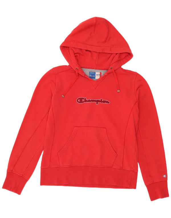 Jumper Champion pentru femei Heritage Classics Graphic Hoodie UK 16 Large Red