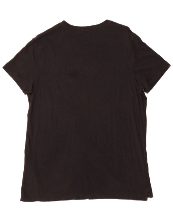 Tricou grafic Carhartt, cu croială relaxată, pentru femei, SUA 12/14, Tencel mare, negru
