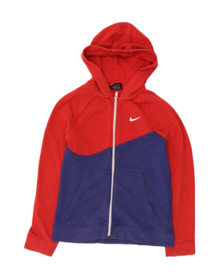 Pulover NIKE Graphic Zip Hoodie pentru băieți 12-13 ani, mare, roșu