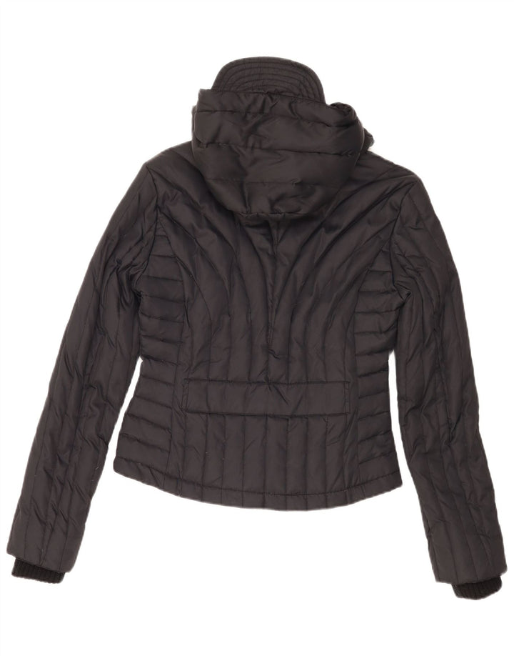 Jachetă căptușită cu glugă Killah pentru femei UK 14 Medium Black Nylon