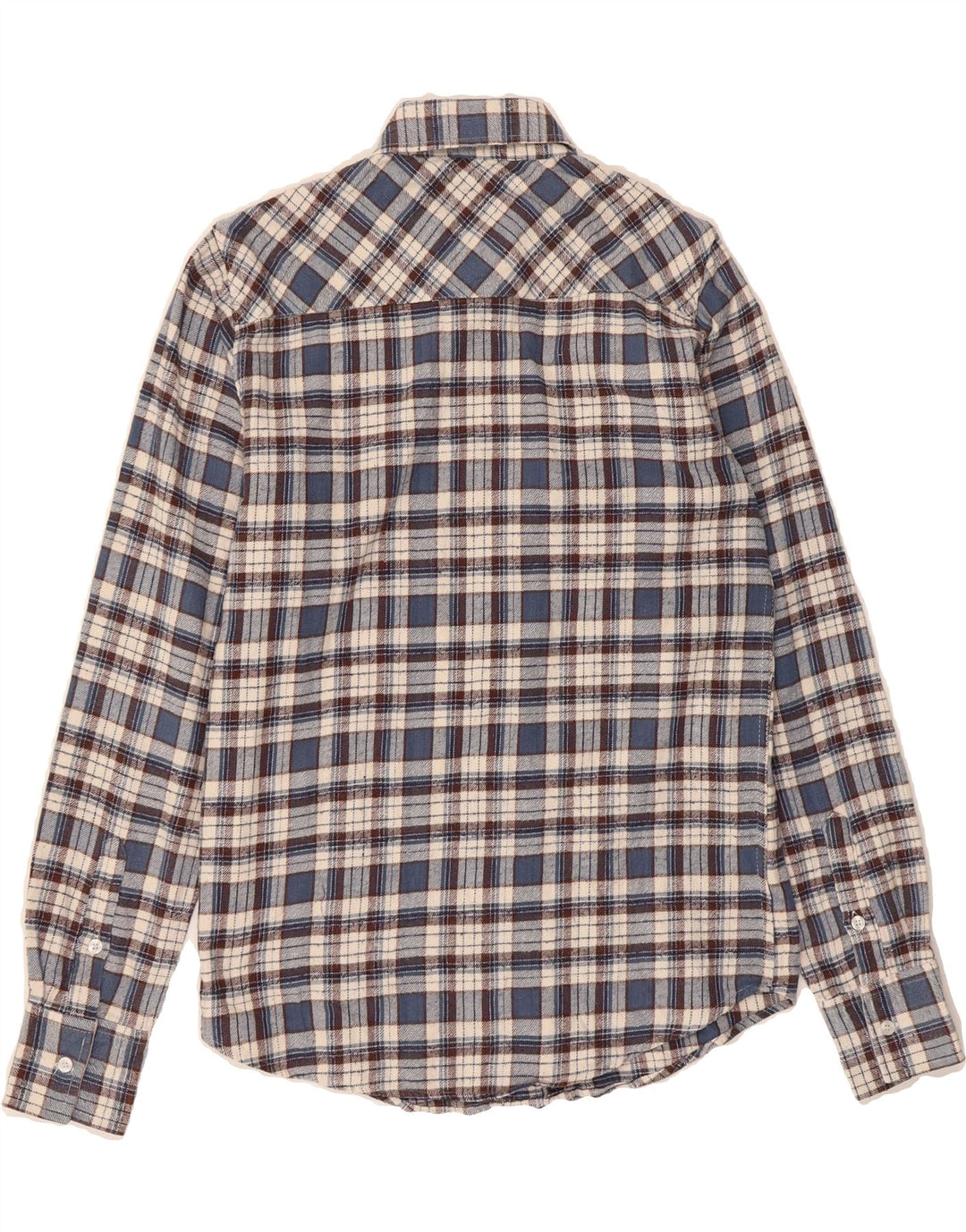AUTOMATIC Mens Flannel Shirt Large Blue Check Cotton Vintage Automatic and Second-Hand Automatic from Messina Hembry 
