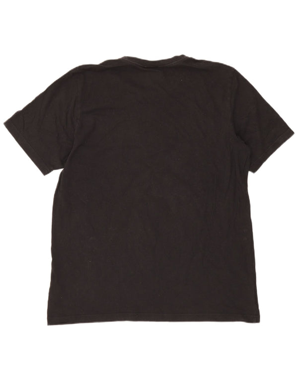 Tricou grafic Adidas pentru bărbați Top mare din bumbac negru