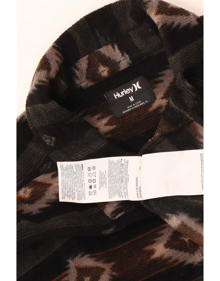 Cămașă Fleece Hurley pentru bărbați, poliester Fair Isle, multicolor, mediu