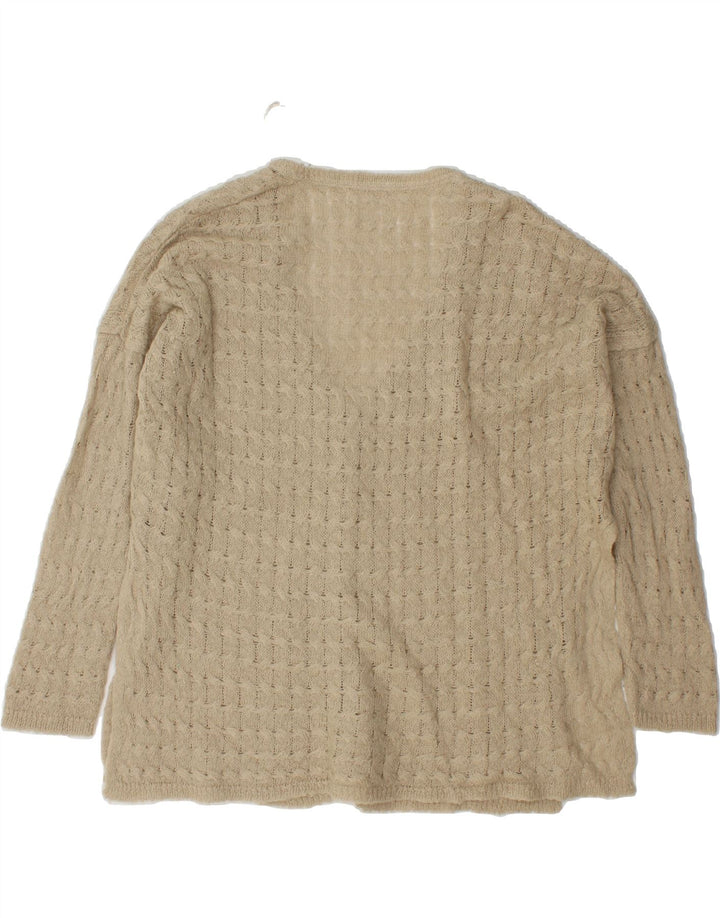 ZARA Womens Cardigan Sweater UK 14 Medium Beige Acrylic Vintage Zara and Second-Hand Zara from Messina Hembry 