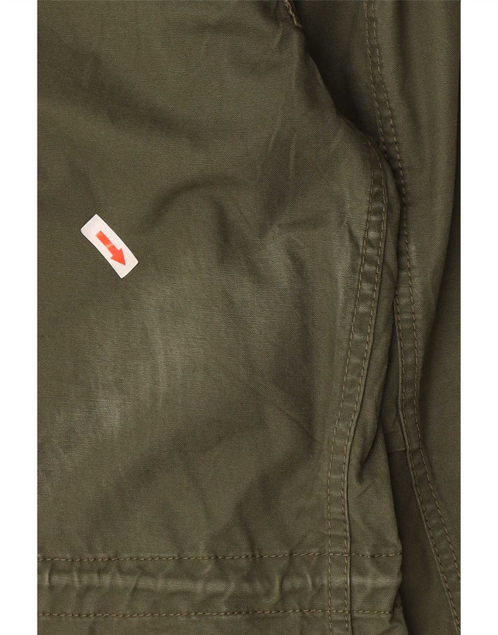 Jachetă parka cu glugă pentru bărbați Zara UK 40 mare kaki