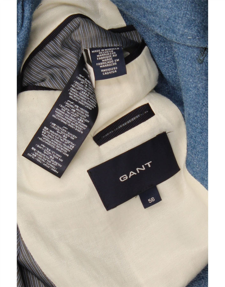 Jachetă Gant pentru bărbați, cu 3 nasturi, IT 56 XL, poliester albastru