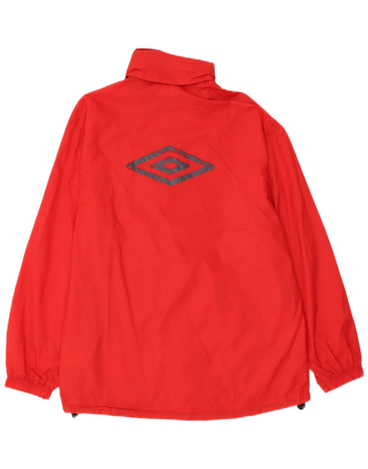 Jachetă de ploaie cu glugă grafică Umbro pentru băieți 13-14 ani, roșu
