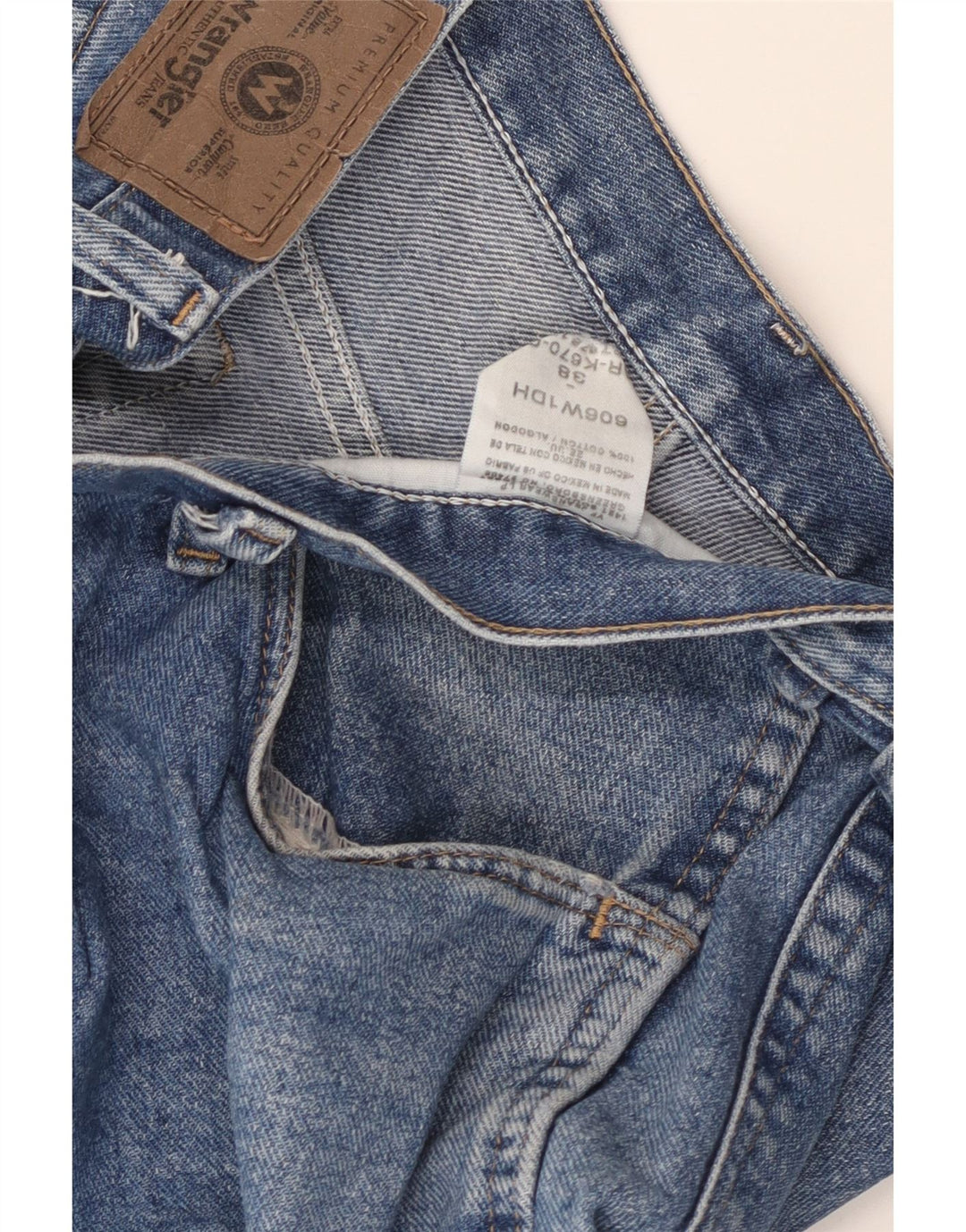 Pantaloni scurți din blugi pentru bărbați WRANGLER W38 XL, bumbac albastru