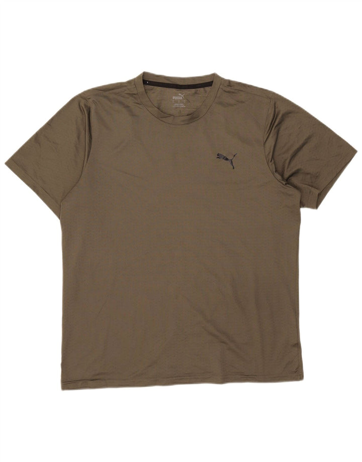 Tricou pentru bărbați Puma Top Large Kaki Poliester