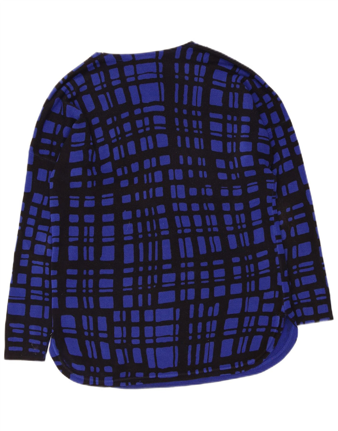 MARKS & SPENCER Pulover pentru femei cu gât cu barca UK 12 Medium Blue Check
