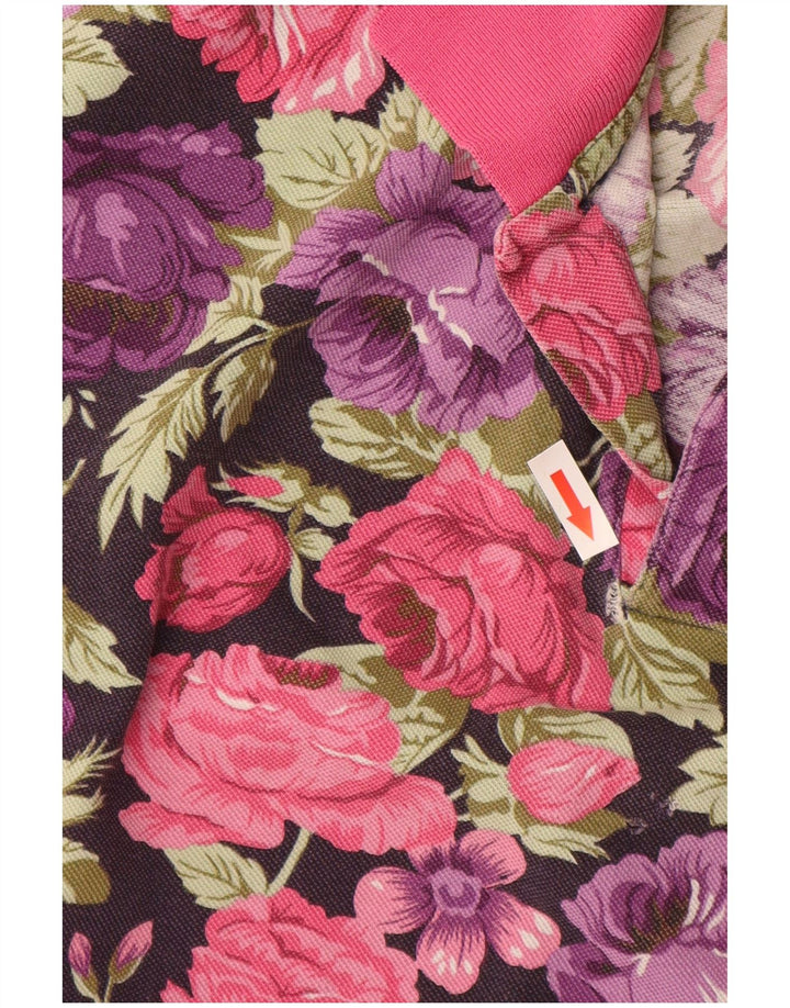 CHAMBERS Tricou polo pentru femei UK 16 Large Purple Floral