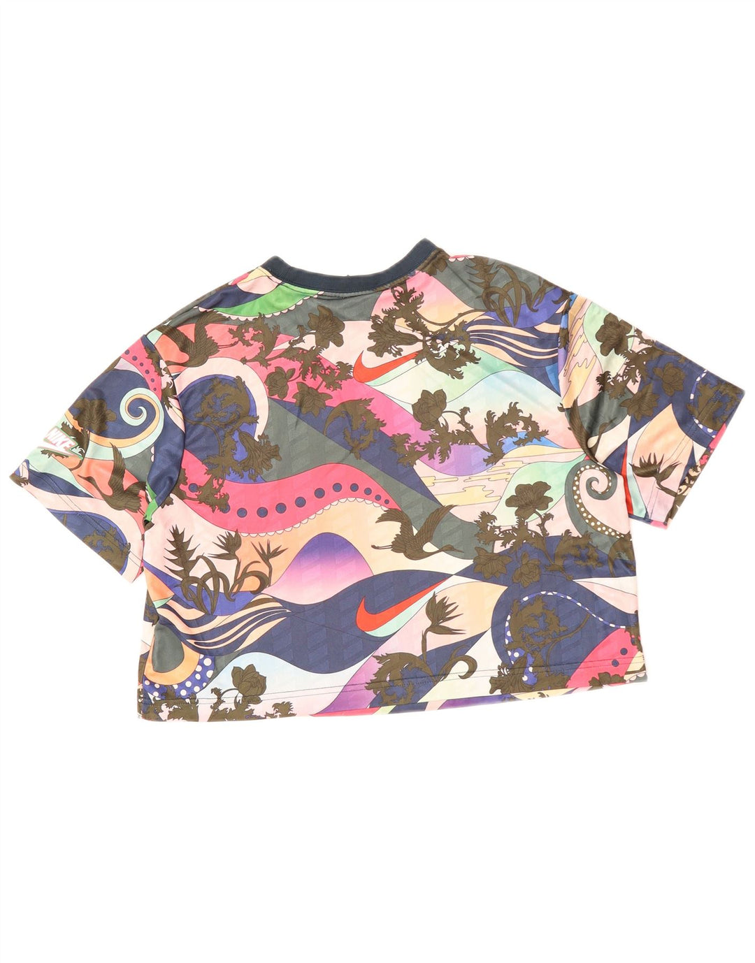 Tricou crop grafic pentru femei NIKE Top UK 6 XS Multicolor Floral