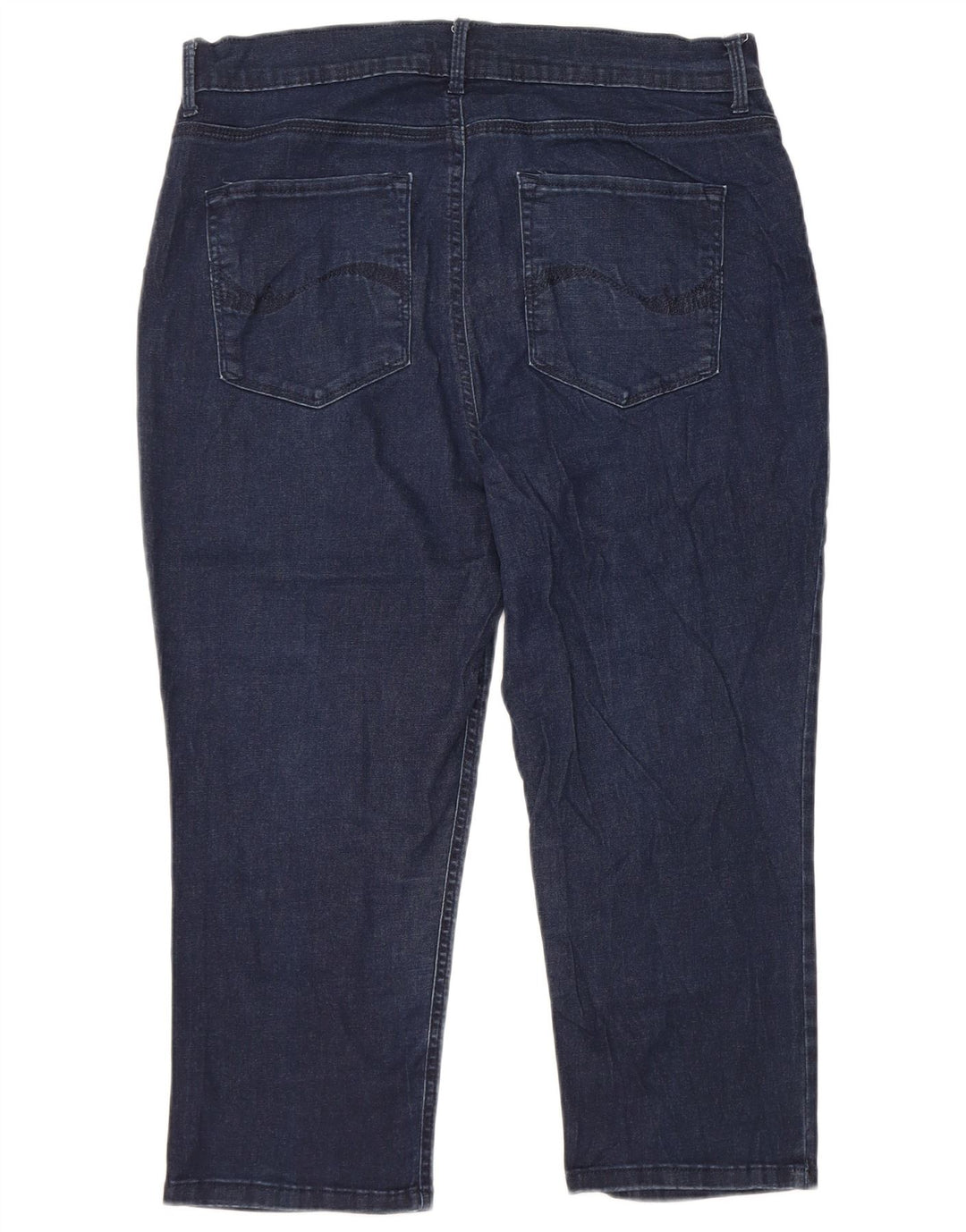 Blugi Capri cu talie înaltă LEE pentru femei US 16 2XL W34 L21 bleumarin