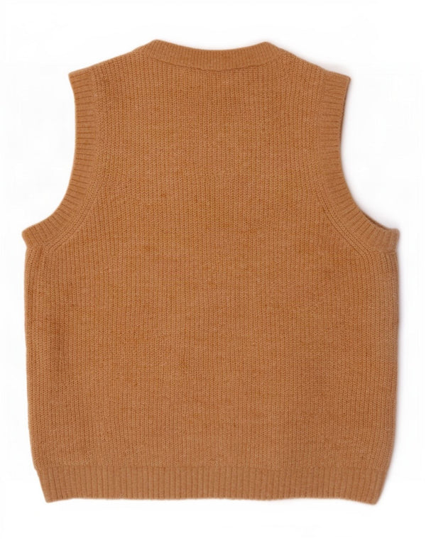 Marks & Spencer Womens Vest Tank Top UK 14 Medium Bej Acrilic