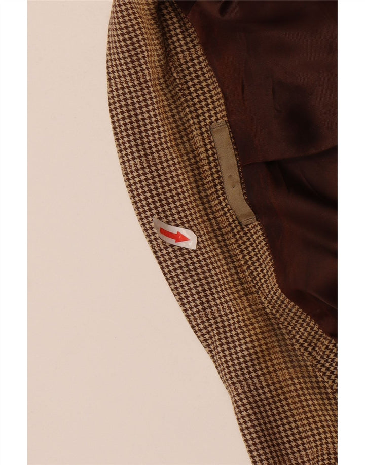 Jachetă Blazer pentru bărbați Aquascutum cu 2 nasturi UK 42 XL Lână maro picior de gală