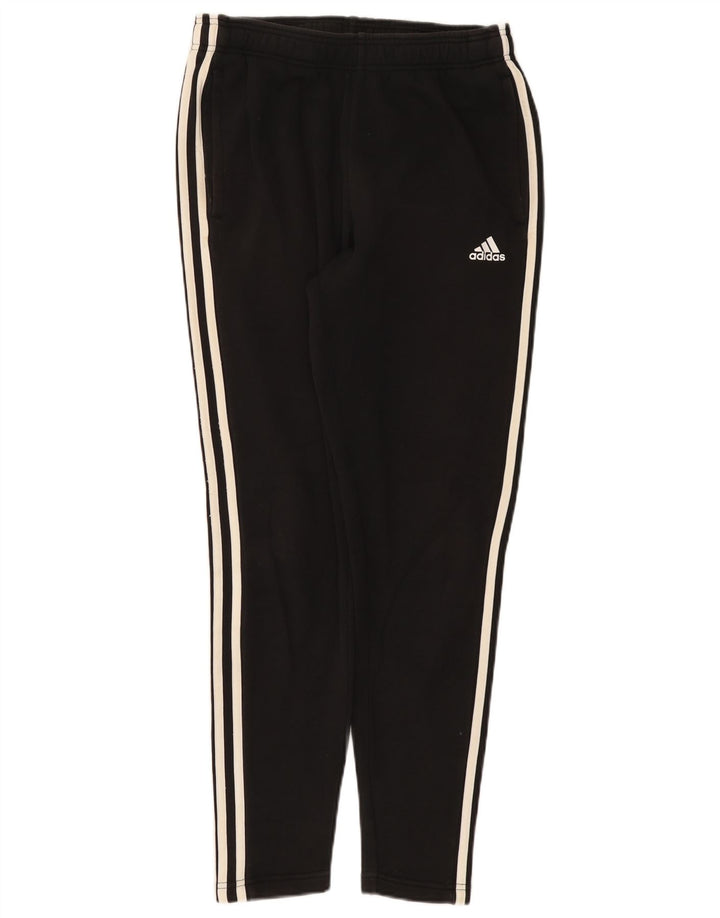 Pantaloni de trening Adidas pentru bărbați, bumbac mediu negru