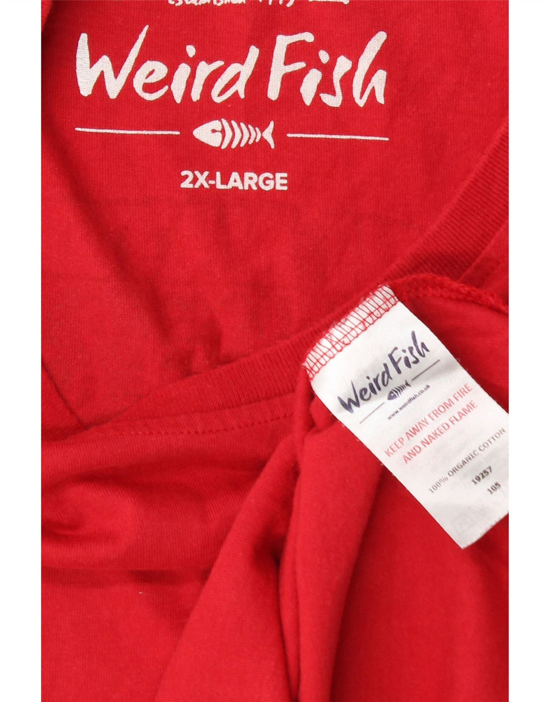 WEIRD FISH Tricou grafic pentru bărbați Top 2XL bumbac roșu
