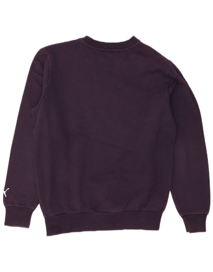 Hanorac grafic pentru bărbați Puma Jumper mic din bumbac bleumarin