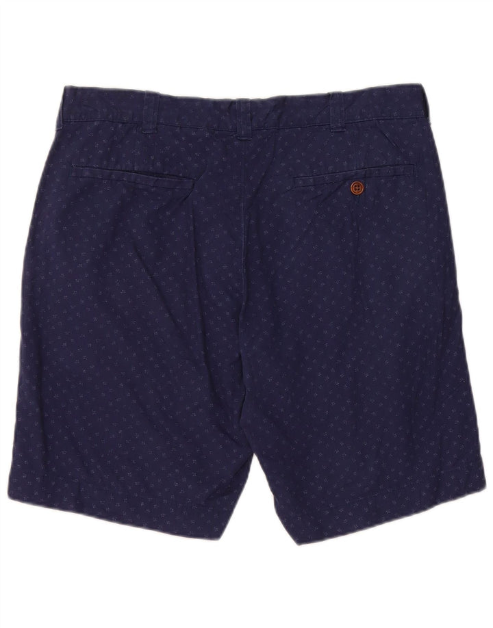 Pantaloni scurți chino Stanton pentru bărbați J. CREW W32, bumbac cu pete, albastru marin mediu