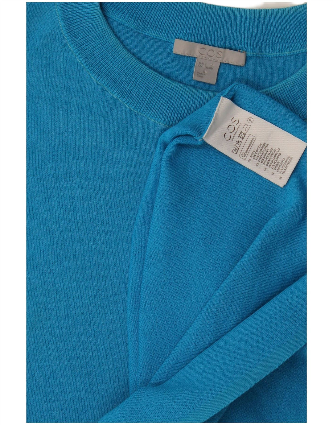 Tricou Cos pentru bărbați Loose Fit Top mic, albastru, bumbac