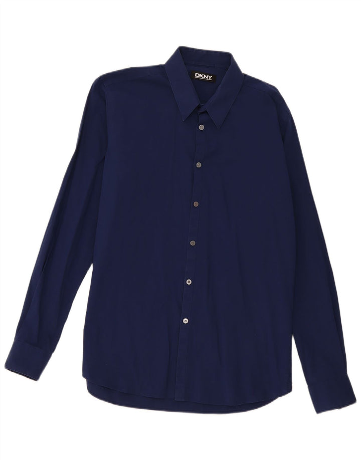 Cămașă pentru bărbați Dkny Mărimea 16 Mare Bumbac bleumarin