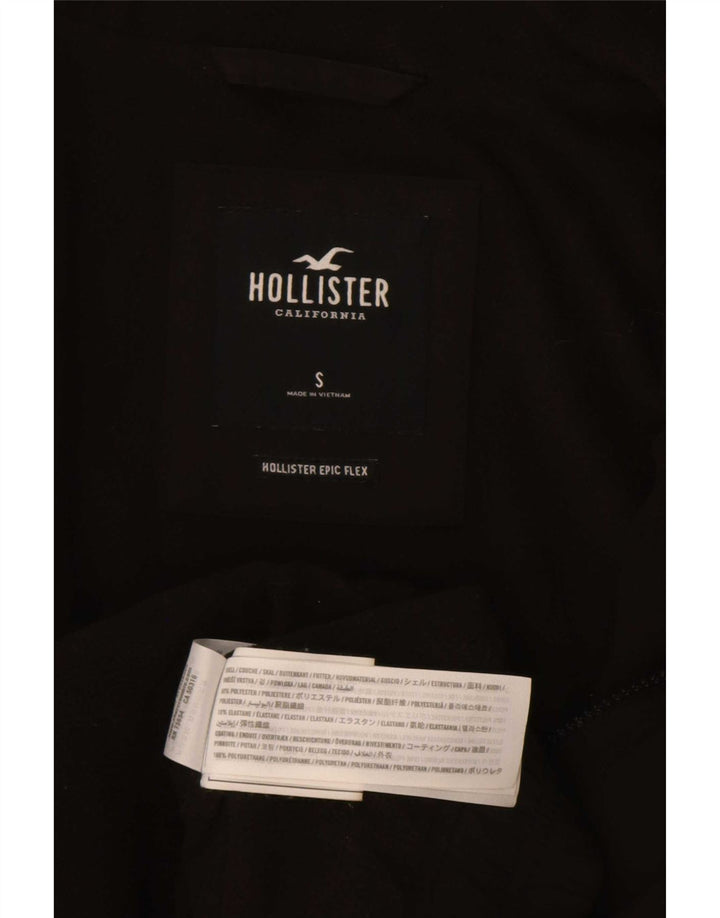 Jachetă Hollister pentru bărbați cu glugă cu glugă UK 36 Poliester negru mic