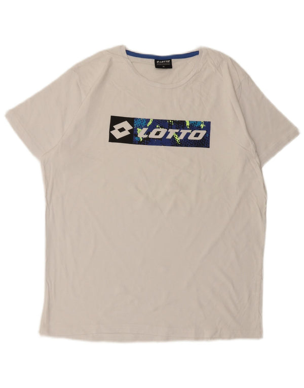 Tricou grafic Lotto pentru femei Top UK 18 XL Bumbac alb