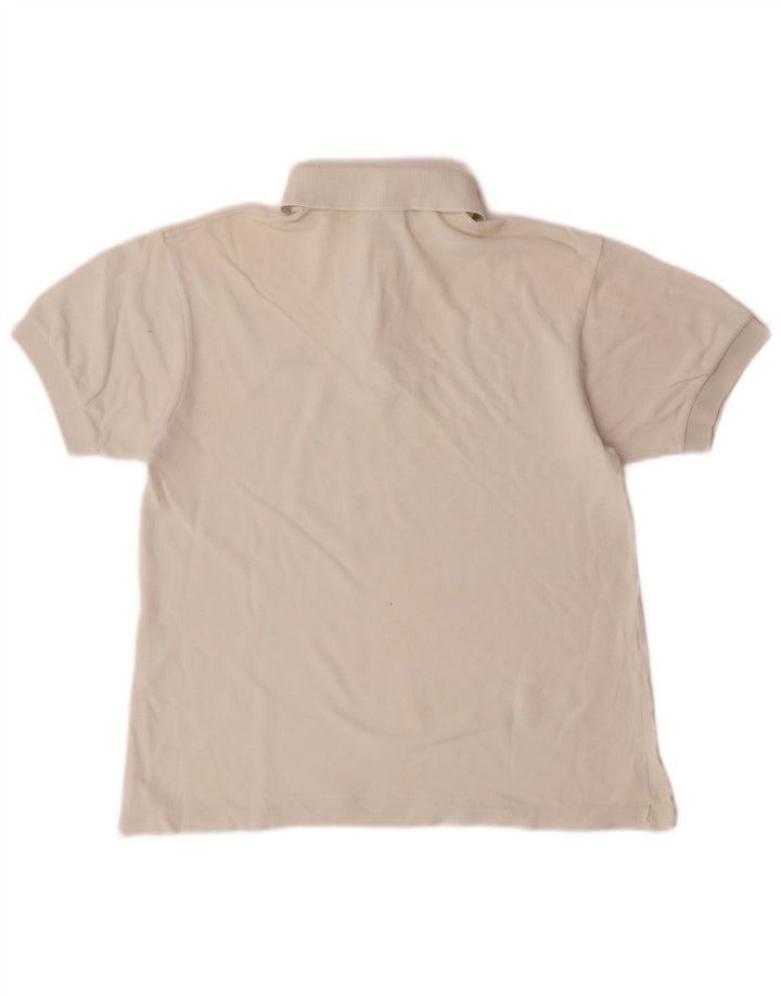 Tricou polo Lacoste pentru baieti 13-14 ani bumbac alb