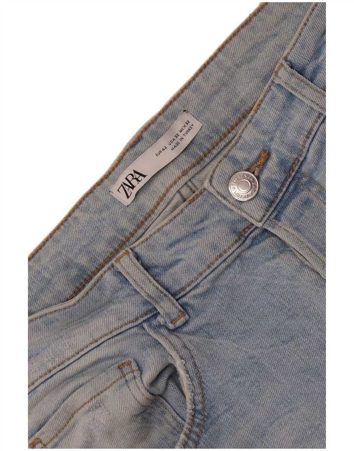 Blugi pentru bărbați slim învechiți Zara EU 42 Large W32 L26 Albastru