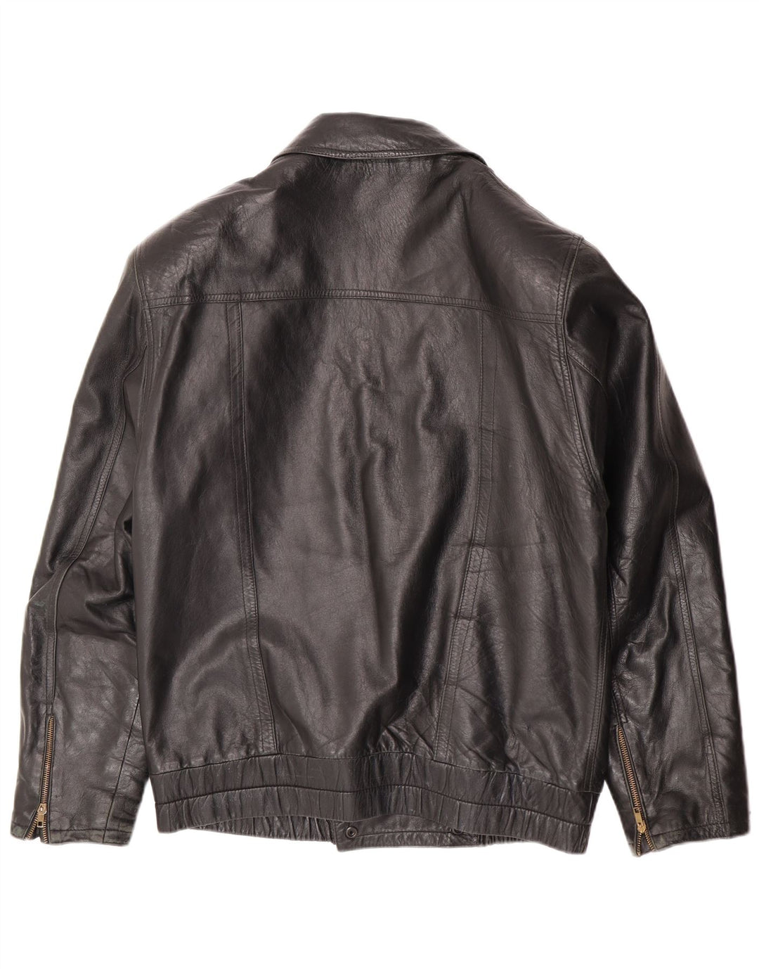 Jachetă de piele vintage pentru bărbați UK 36 Piele neagră mică