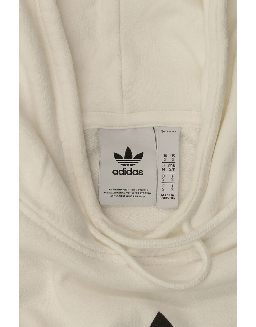 Pulover cu glugă cu grafică Adidas pentru bărbați, mic, alb