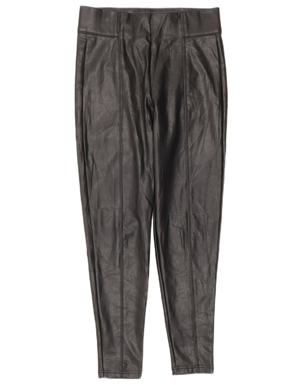 Pantaloni din piele artificială pentru femei Marks & Spencer UK 8 Small W26 L24 Black