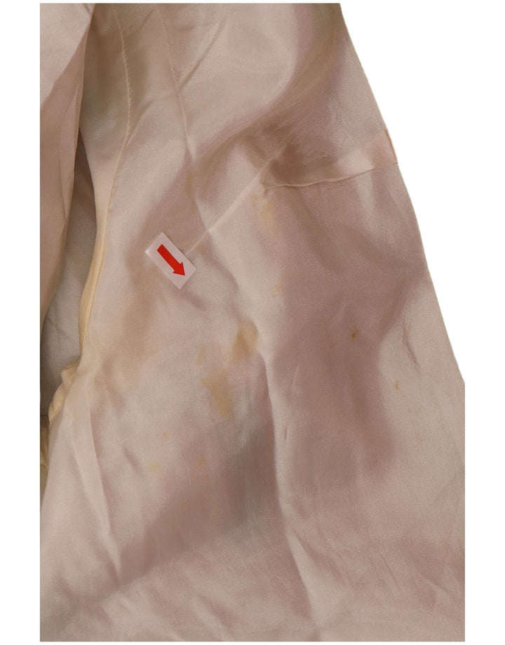 Jachetă pentru femei VINTAGE cu paragate cu model abstract, EU 42, verde mare