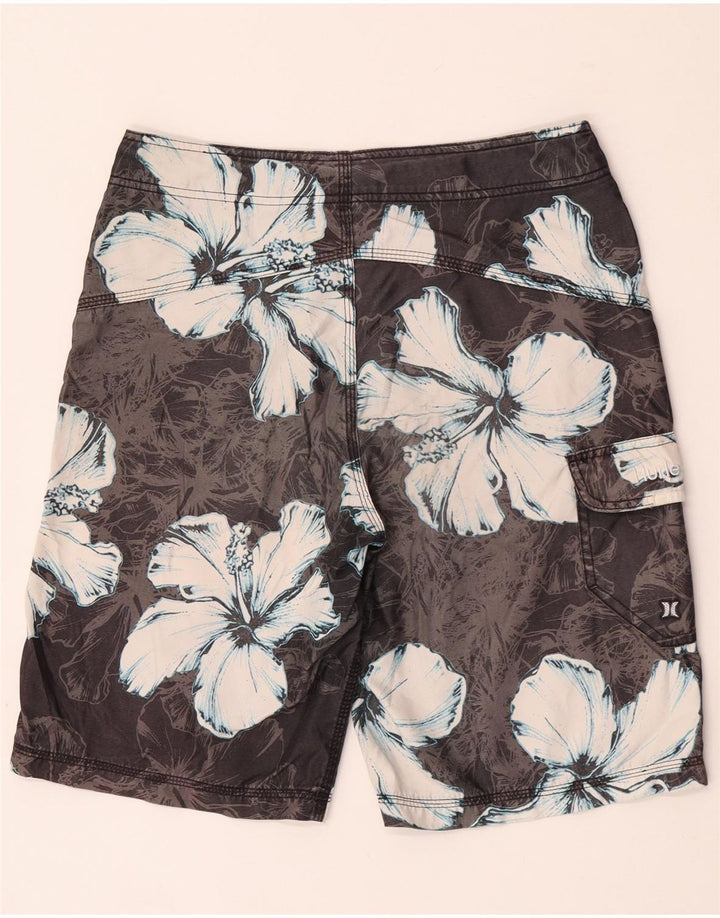 Pantaloni scurți de înot grafic pentru bărbați Hurley, gri mediu, poliester floral