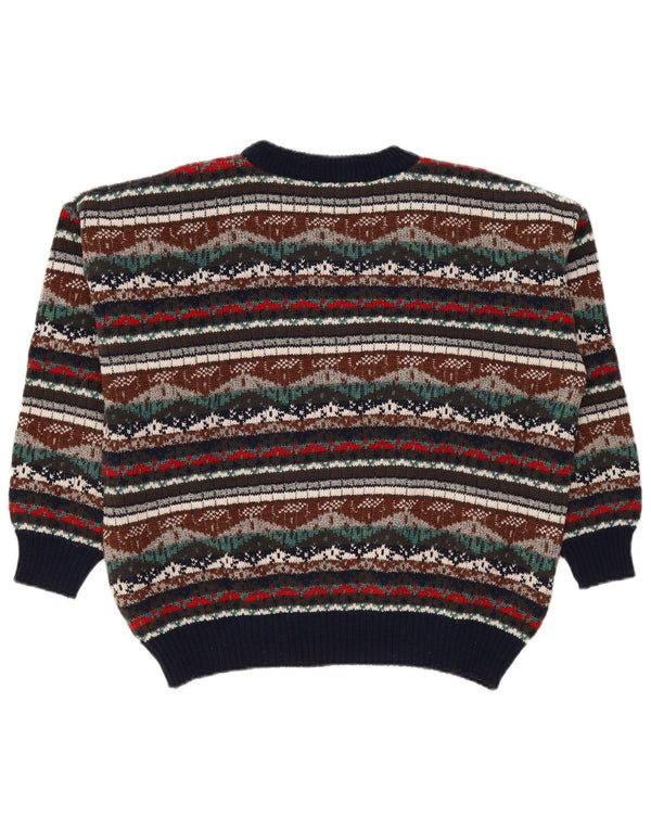Pulover Vintage pentru bărbați cu gâtul turnat XL, multicolor, Fair Isle