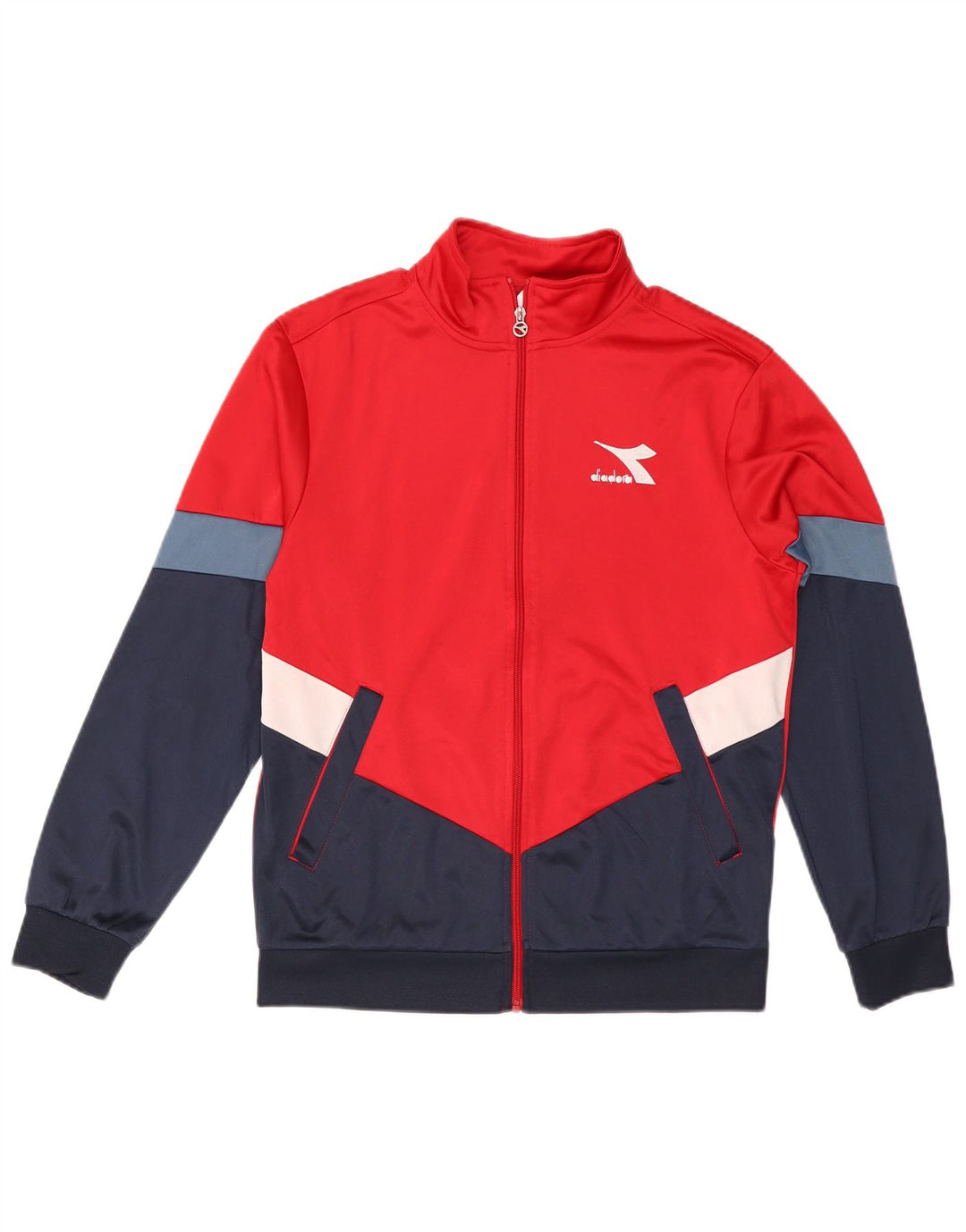 Jachetă de trening pentru bărbați DIADORA, roșu mediu, poliester color bloc
